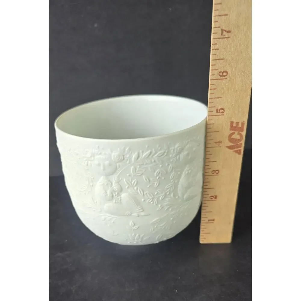 Vintage Rosenthal Flora White Porcelain Embossed Bowl Germany Flower Relief